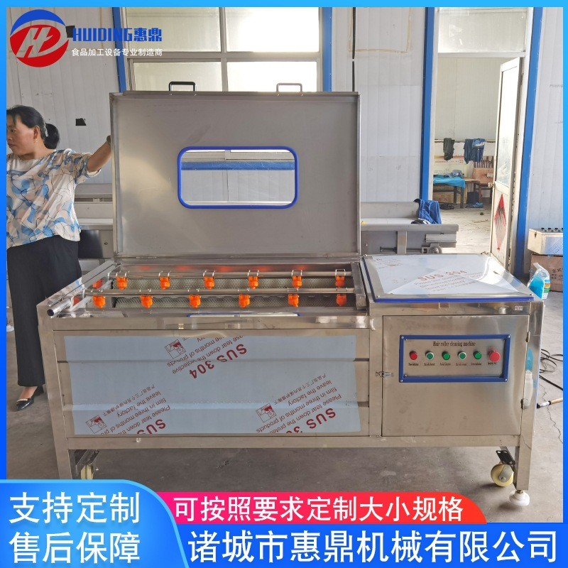 洋芋去皮毛辊清洗机 桔梗黄芪脱皮清洗设备 毛刷清洗机设备