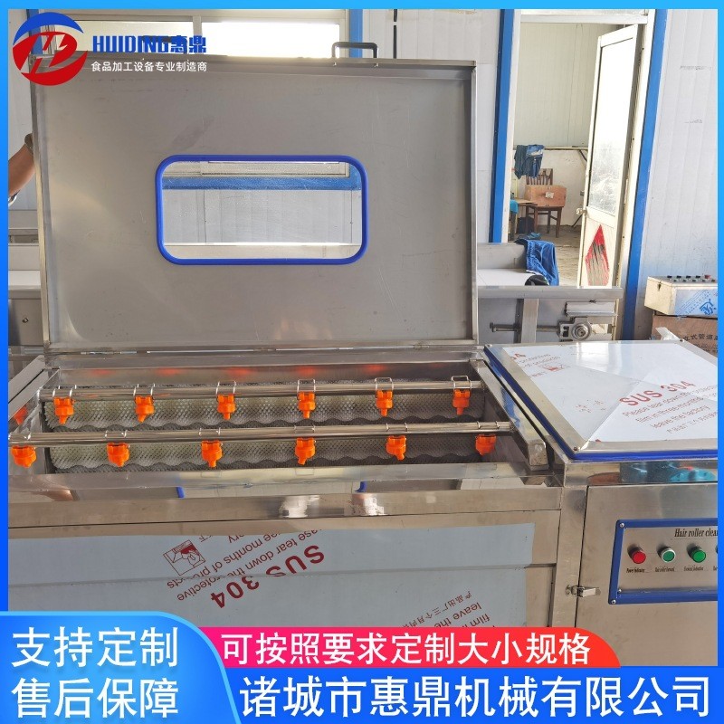 洋芋去皮毛辊清洗机 桔梗黄芪脱皮清洗设备 毛刷清洗机设备图3