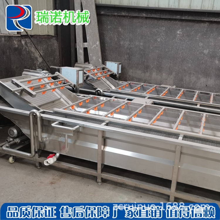 定制气泡清洗流水线 全自动气泡喷淋式果蔬清洗机 净菜加工设备图3
