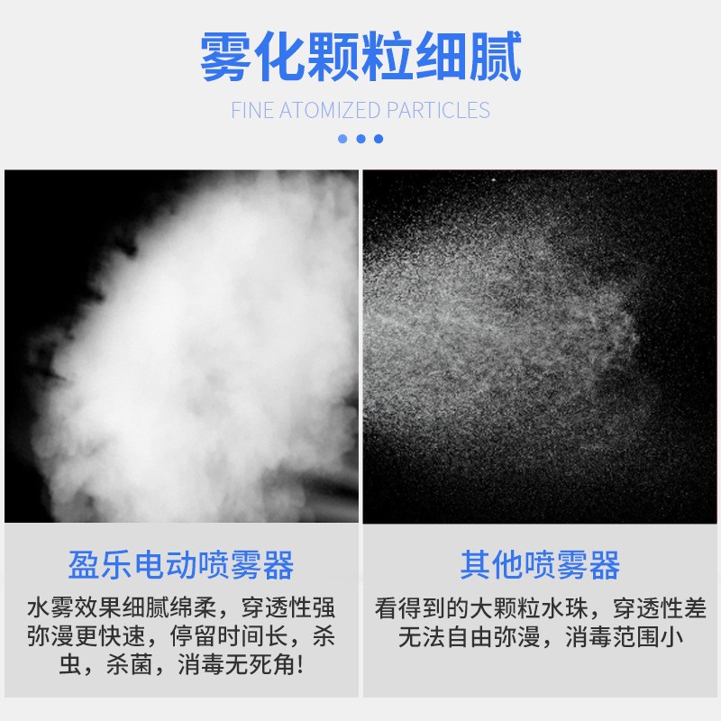 盈乐锂电池电动喷雾器农用养殖场医院学校防疫灭蚊消杀雾化消毒机图5