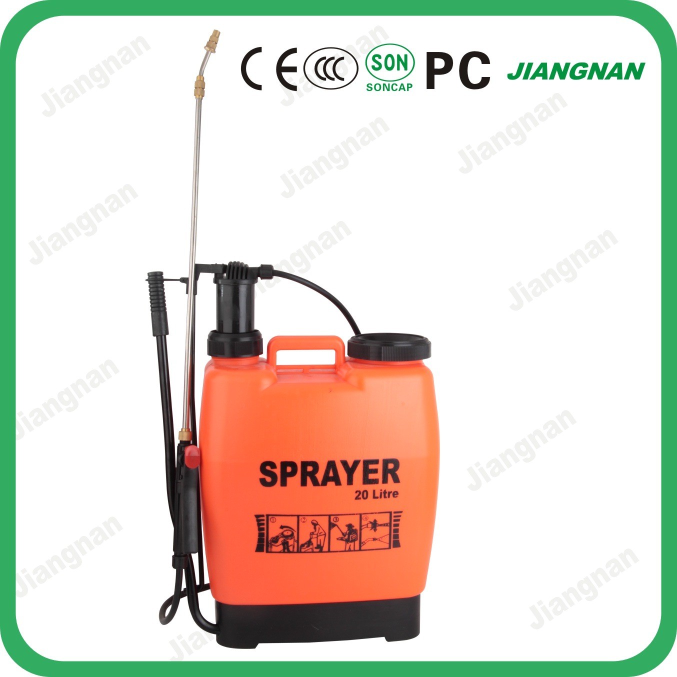 20L 吹塑 手动气压农用果树背负式打农药消毒喷药园林喷雾器图4