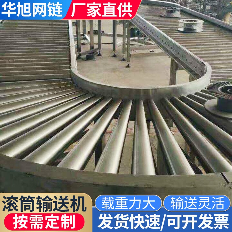 滚筒输送机90度转弯机快递运输动力滚筒线无动力滚筒输送机流水线图3
