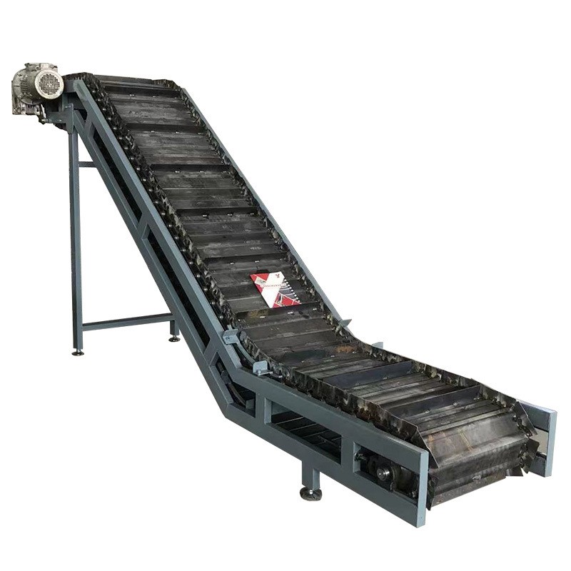 链板提升机上料爬坡板链传送机包裹分拣输送流水线重型链板输送机图5