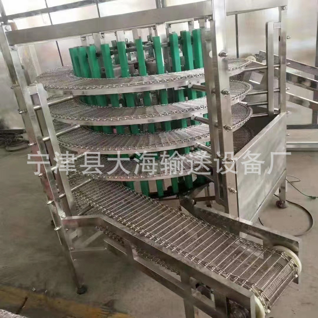 多层水饺螺旋塔式输送机 晾晒冷却塔输送机图3