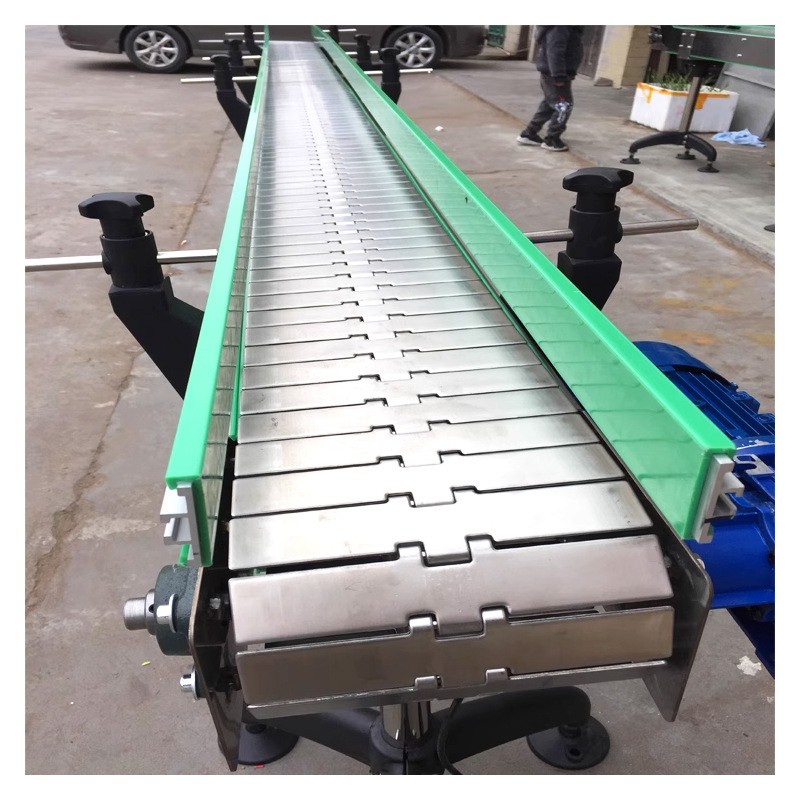 链板输送机不锈钢网带平顶链输送带耐高温链板生产线链板输送带图2