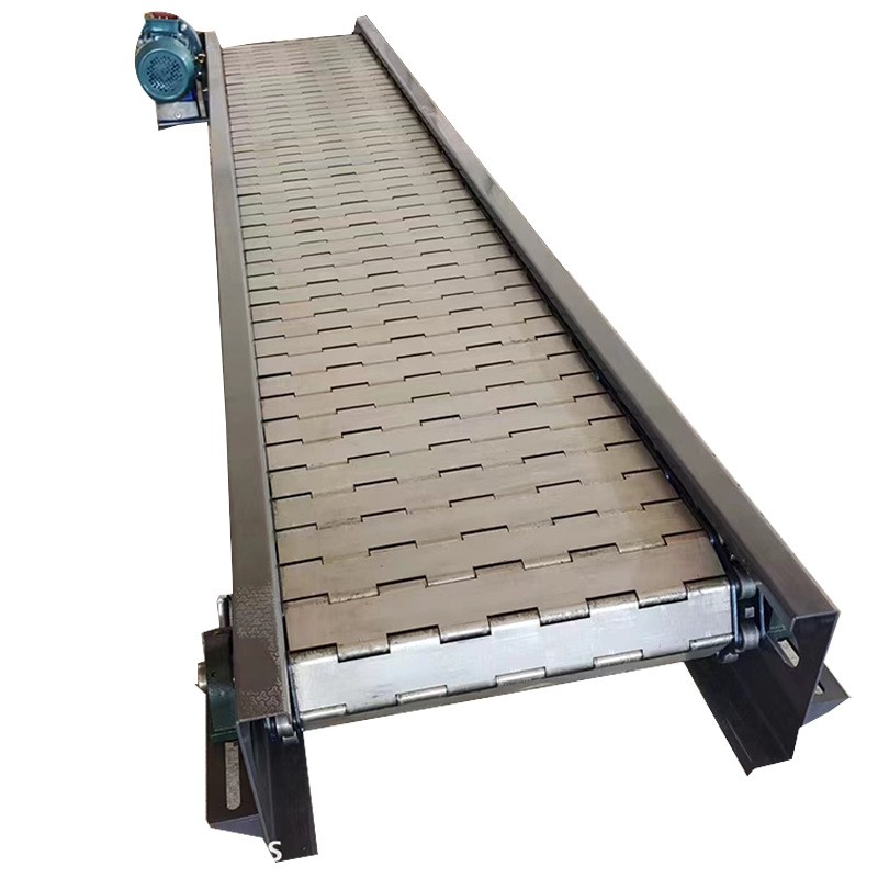 304不锈钢链板输送机工业重载吨包板链流水线压铸链板传送机厂家图5