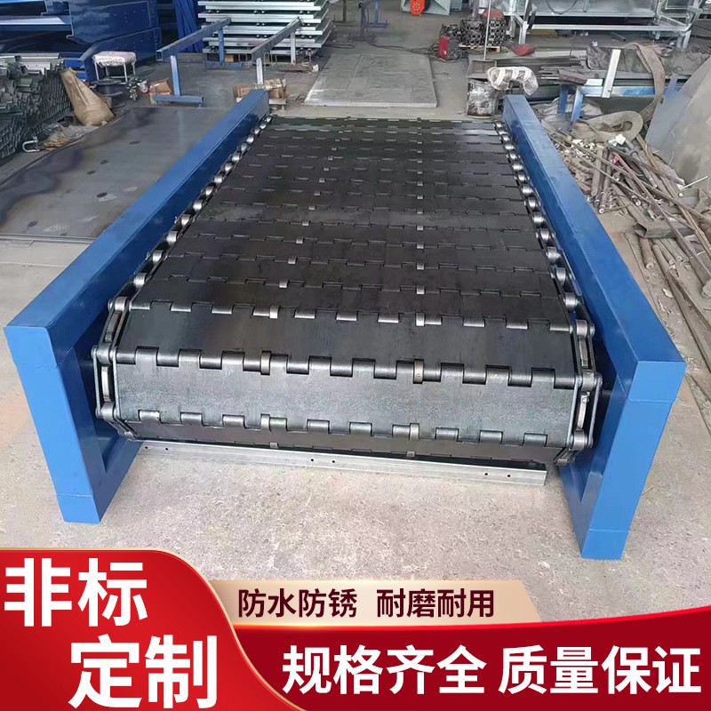 304不锈钢链板输送机工业重载吨包板链流水线压铸链板传送机厂家图2