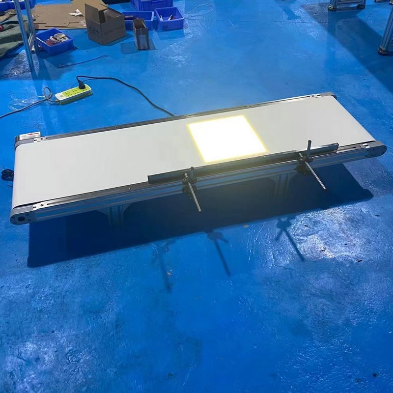 平面皮带物流运输线快递分拣pvc小型传送设备视觉打标带式输送机图2