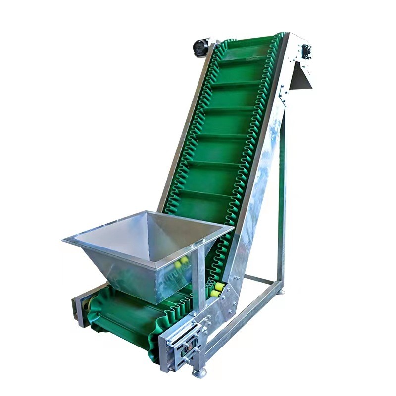 不锈钢食品卸货上料机小型斗式传送提升机颗粒物料爬坡皮带输送机图2