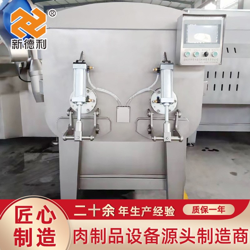 全自动变频牛肉双轴拌馅机鱼糜真空拌馅机水饺馅肉丸双绞笼拌馅机图4