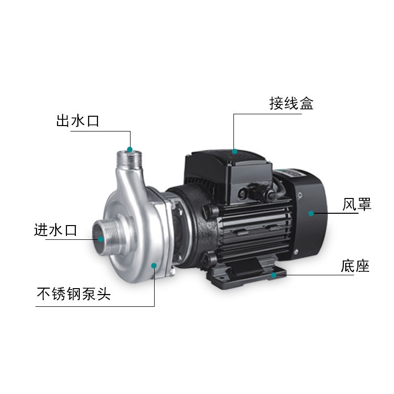 304铸造不锈钢离心泵 家用单级潜水自吸泵抗酸碱抽强酸化工 清水泵图5