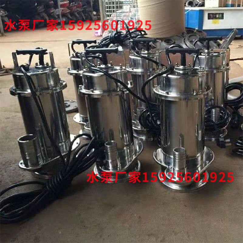 QDX小型304不锈钢排污泵化工厂小型家用220V高扬程带浮球潜污泵图2