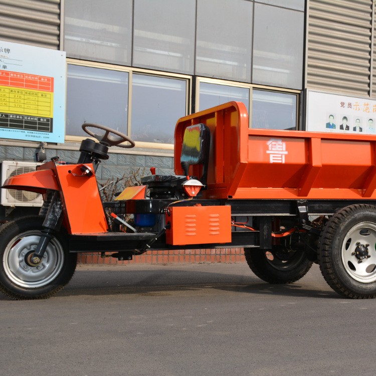 建筑工地电动三轮车 电瓶拉货自卸翻斗车 矿用工程运输车图5