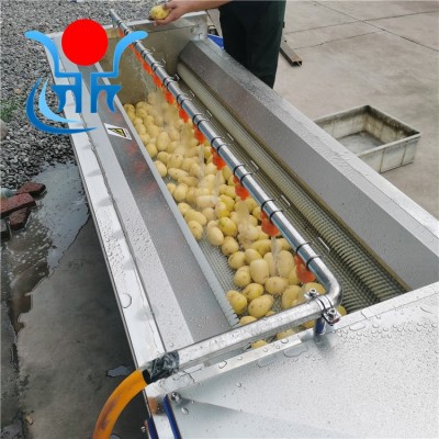 鼎迅毛辊清洗机 辊刷式半夏清洗机 山芋 毛芋 荸荠脱皮清洗设备