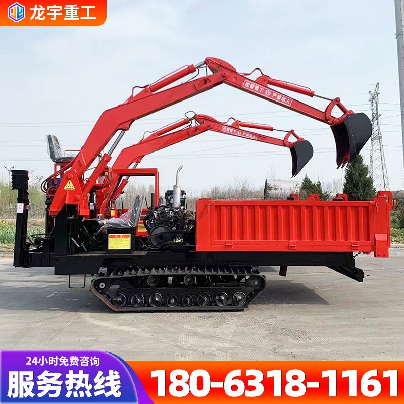 随车挖全地形中小型运输车 多功能履带吊挖一体机泥地行走随车挖图2