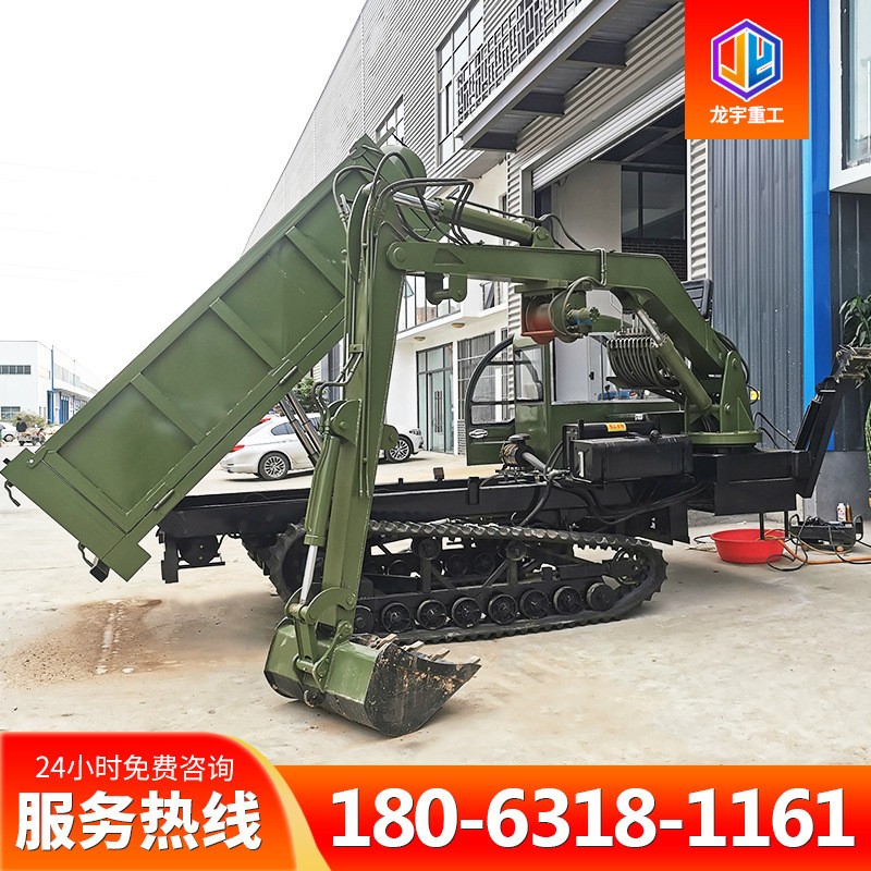 四不像履带式随车挖工矿挖土用随车挖水田河道清淤履带随车挖厂家图3