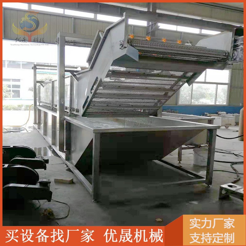 优晟果蔬气泡清洗机 多功能洗菜机 喷淋式净菜清洗加工设备图4