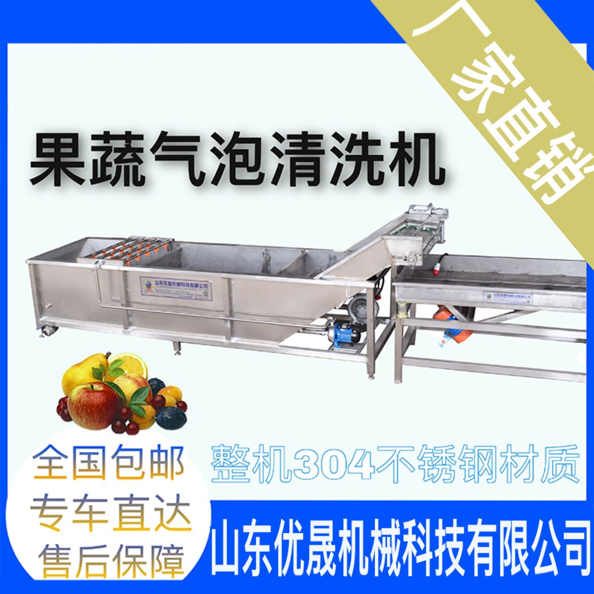 全自动果蔬气泡清洗机 水果清洗机 葡萄干椰枣清洗机图2