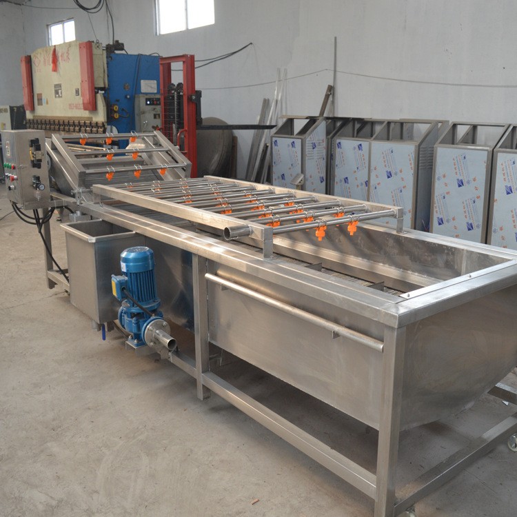 生姜脱皮清洗流水线 土豆毛辊去皮清洗线 食堂用臭氧果蔬清洗线图2