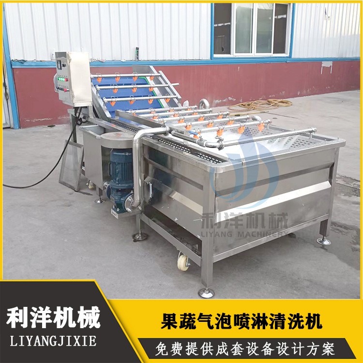 商用山药豆高压喷淋果蔬清洗线 全自动紫薯土豆喷淋清洗机设备图3