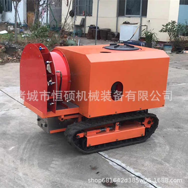 履带底盘农用打药机 烟叶树叶打药机无线遥控橡胶履带底盘打药机图2