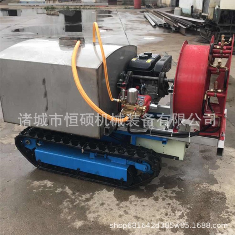 履带底盘农用打药机 烟叶树叶打药机无线遥控橡胶履带底盘打药机图3
