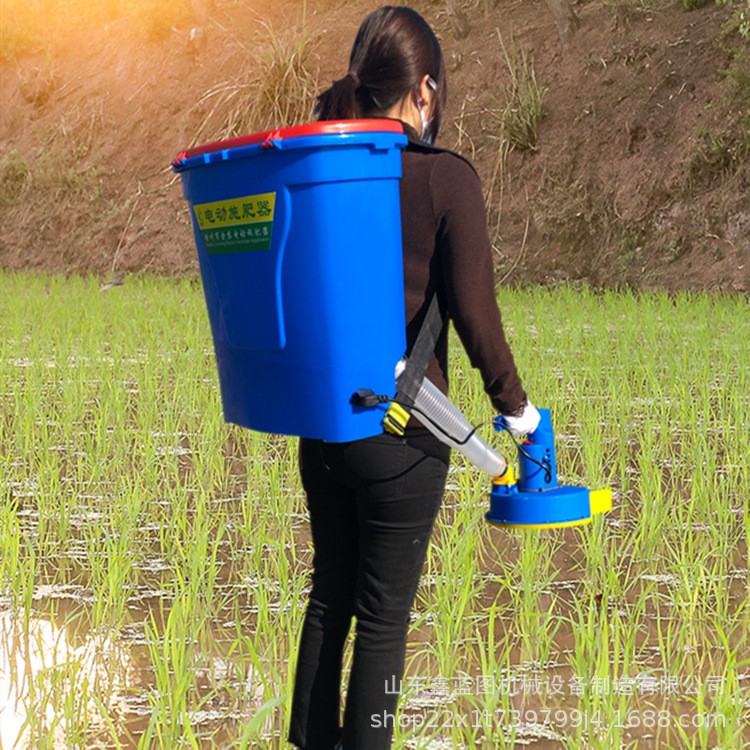 高转速智能施肥抛撒器双肩背负式大容量单兵融雪抛撒器冬季撒盐器图5