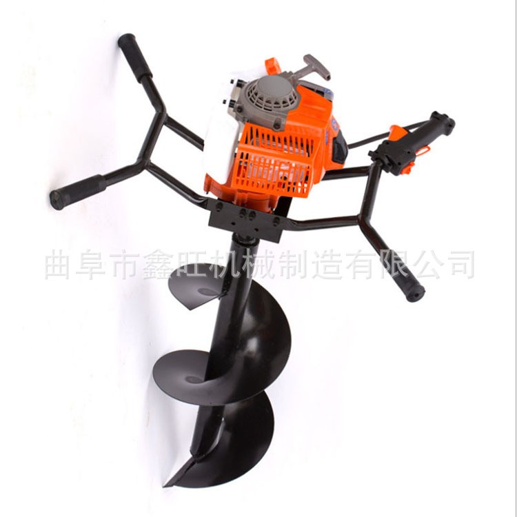 鑫旺大功率钻地打洞机手提式小型地钻机二冲程52cc汽油机挖坑机图5