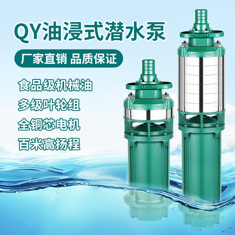 越浪人民QY油浸泵三相潜水泵380v高扬程农田灌溉大流量工 业深井泵c图3