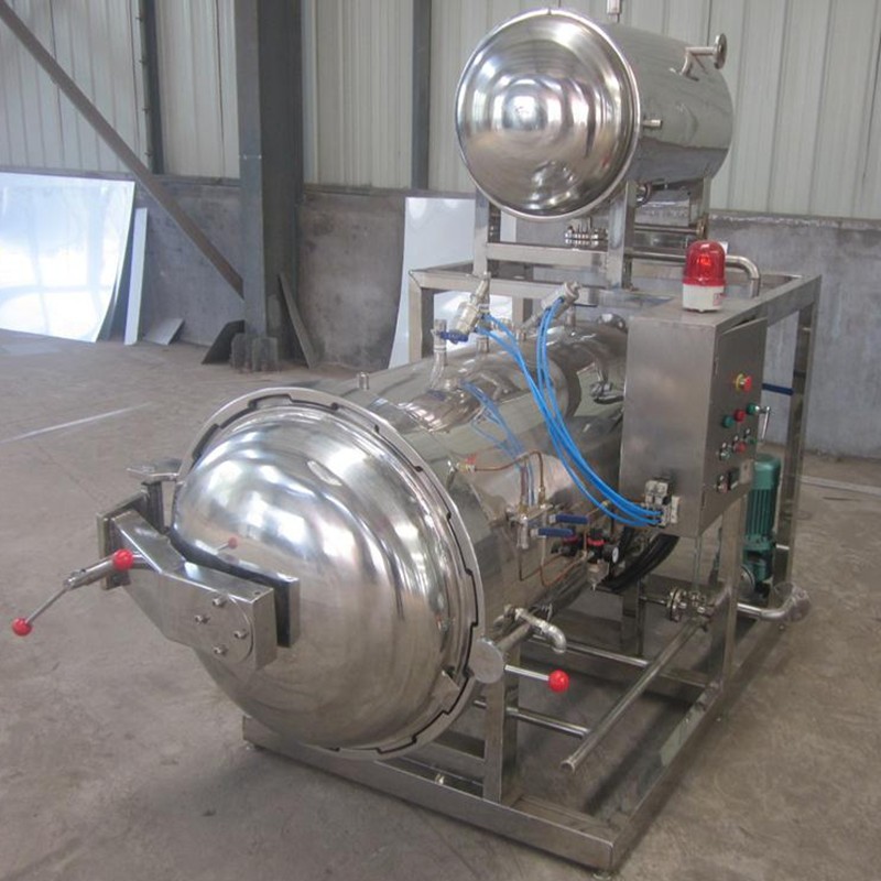 牛肉辣椒酱杀菌锅 香肠肉制品加工灭菌釜成套设备 双层水浴杀菌锅图3