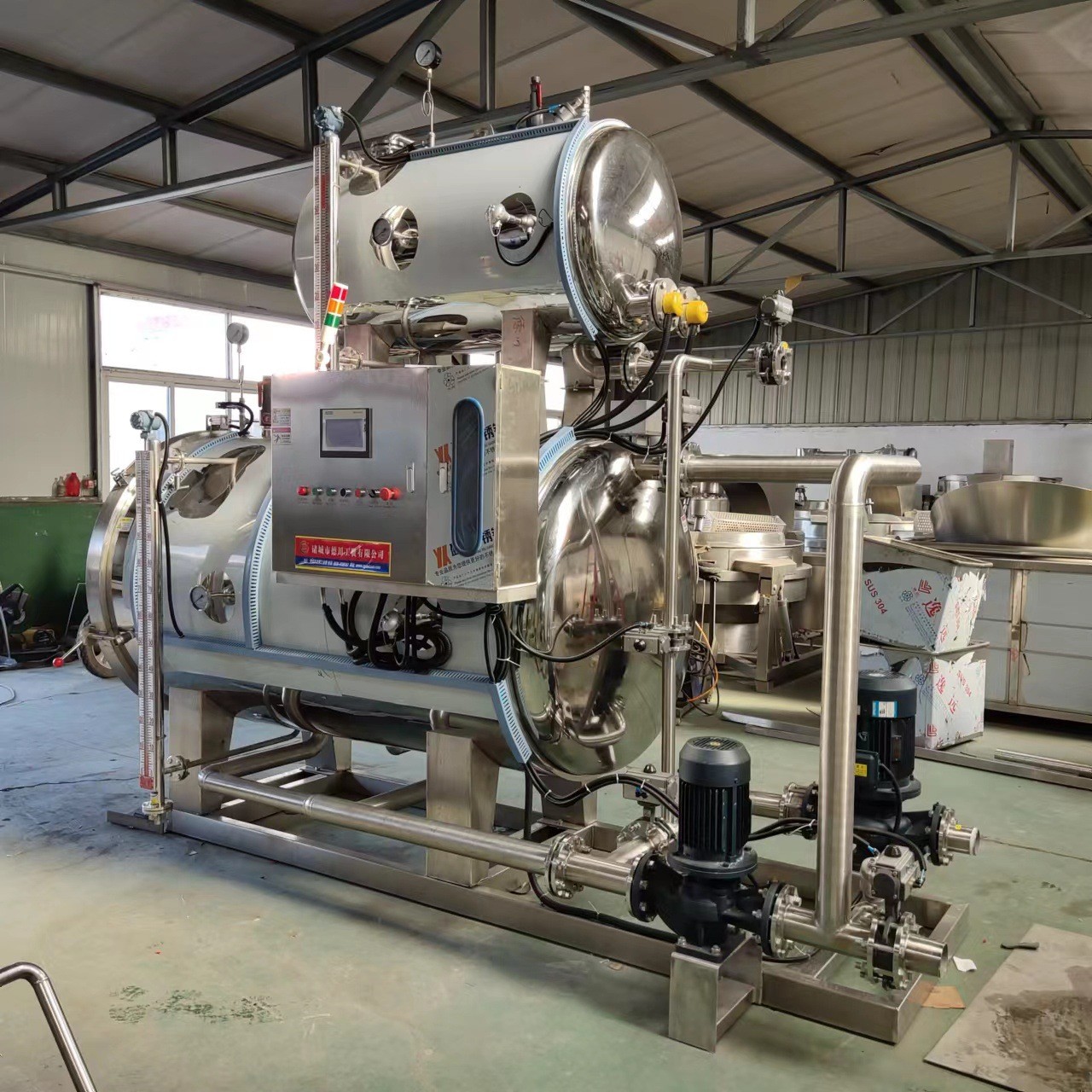 真空包装玉米加工设备 玉米蒸煮杀菌锅 即食玉米生产流水线设备图2