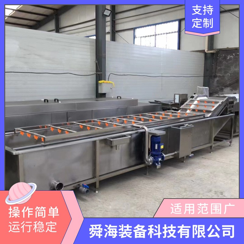 全自动叶类蔬菜清洗线 辣椒茄子喷淋式预制菜果蔬加工设备图3
