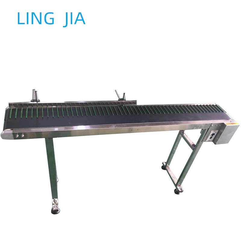 加导条线皮带输送机　化妆品喷码输送机 瓶底喷码输送带传送机图2