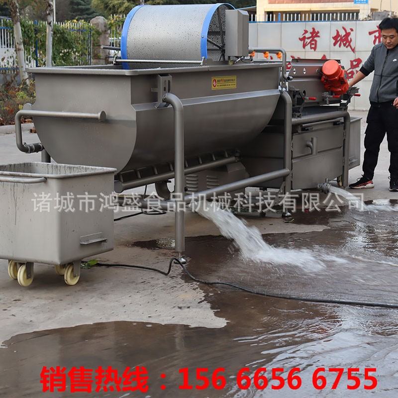 鲜切菜涡流清洗机 鲜切蔬菜涡流清洗机 全自动涡流清洗机 鸿盛图3