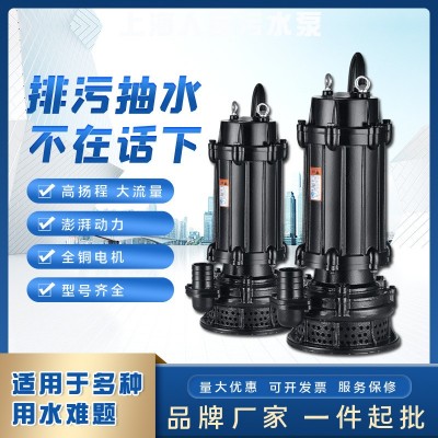 人民泵业WQX工程排污泵无堵塞排污泵潜水污水泵建筑排污泵泥浆泵