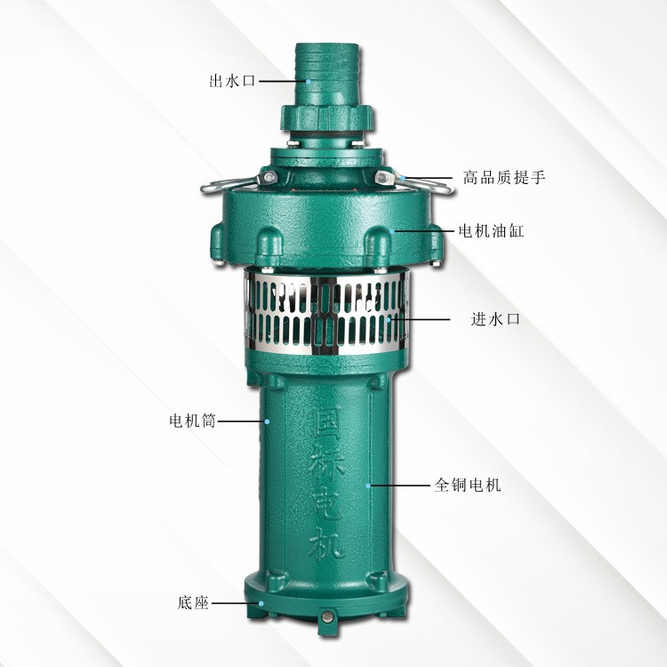 人民QY潜水电泵 三相充油式园林排灌大流量油浸泵高扬程农用泵图3