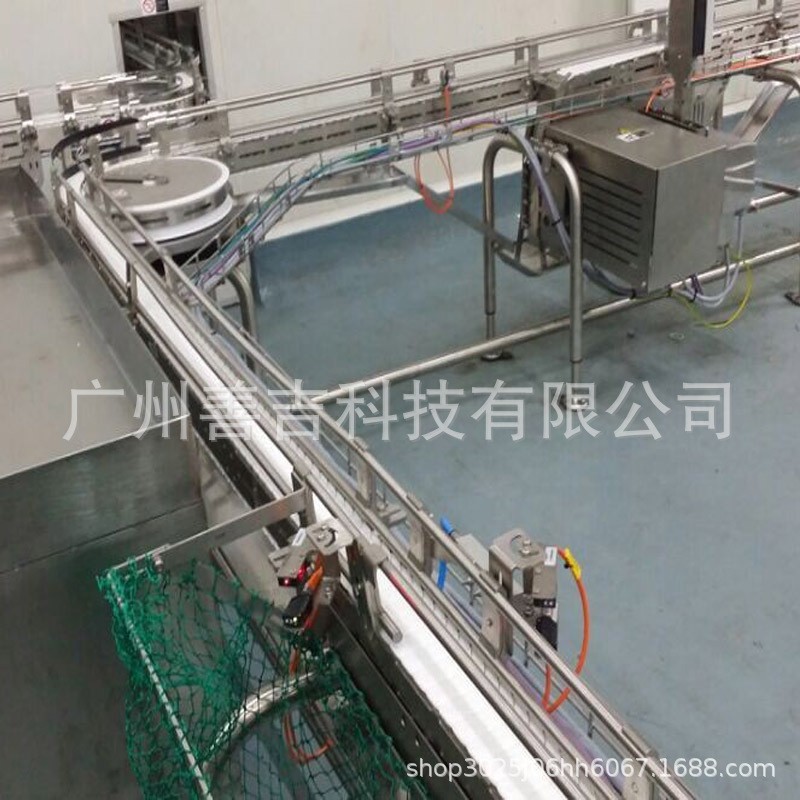 柔性链板系列设备月牙形弯链输送线体SK1775零间隙转弯链板输送机图5