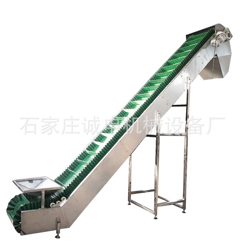 裙边传输机流水线传送机快递物流分拣提升机装货物设备爬坡输送机图5