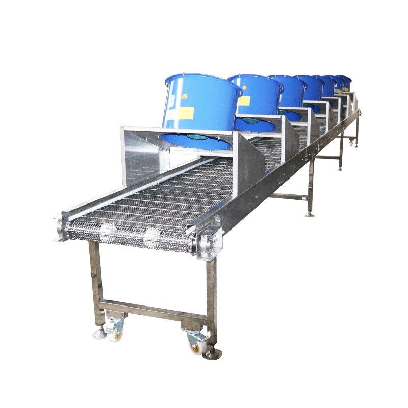 不锈钢风冷网带输送机耐高温油炸食品冷却输送线不锈钢网带输送机图4