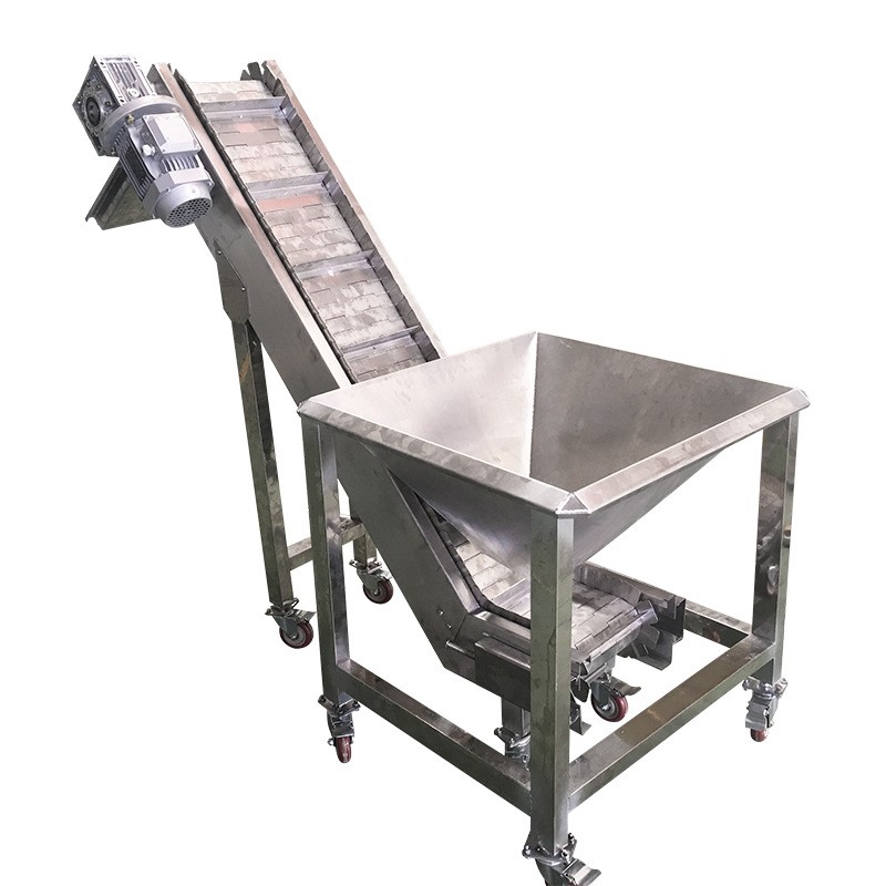 不锈钢链板提升机粮仓颗粒物料爬坡输送机抗冲击废料链板排屑机图5