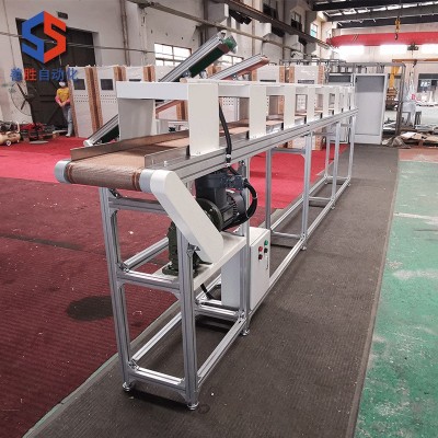 铁氟龙网带输送机冷却输送线不锈钢食品提升机上料机排废料传送带