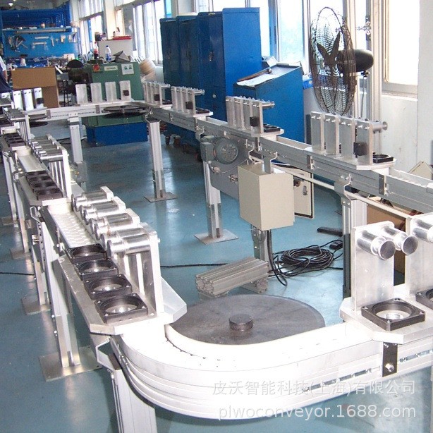 小型托盘食品医药输送机 纸箱环形POM平顶柔性链 标准铝型材输送