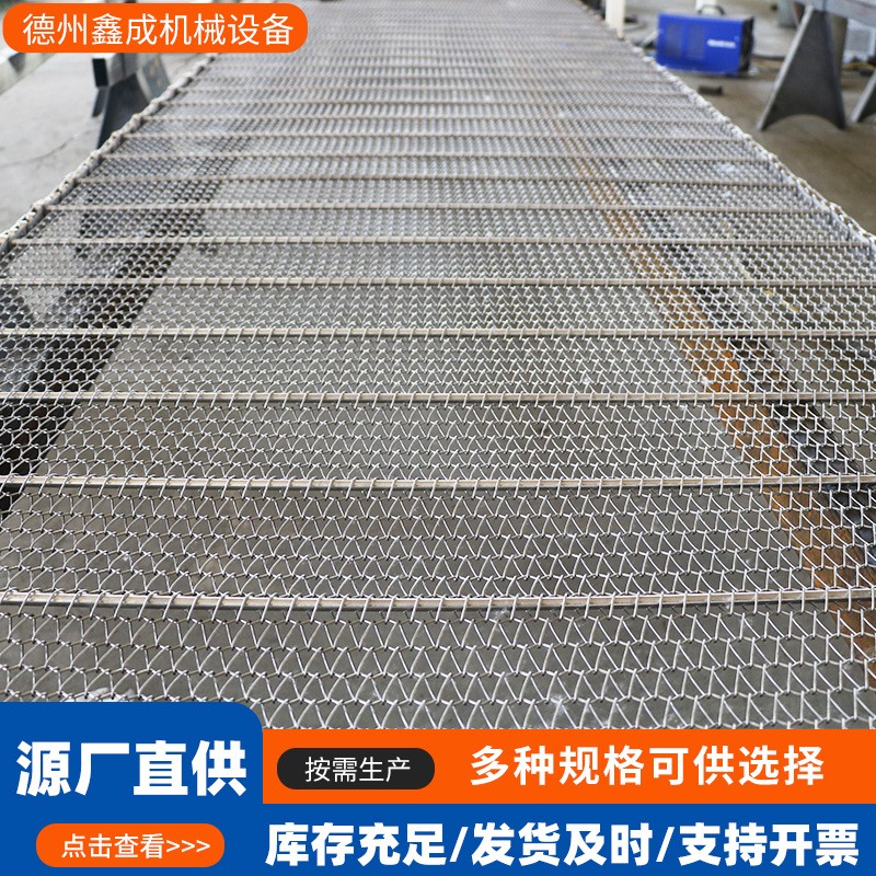 304不锈钢网链耐高温蔬果药材烘干机输送网带人字形非标螺旋网带图2
