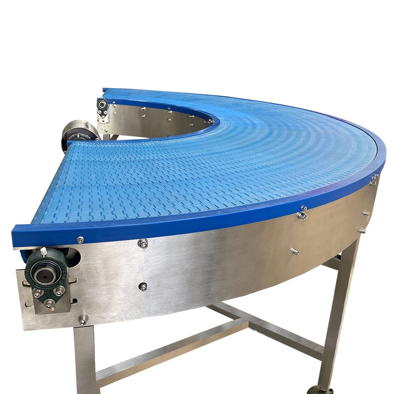 创荣 流水线转弯机 180度塑料链板 90度网带转弯机45度网链输送机图5