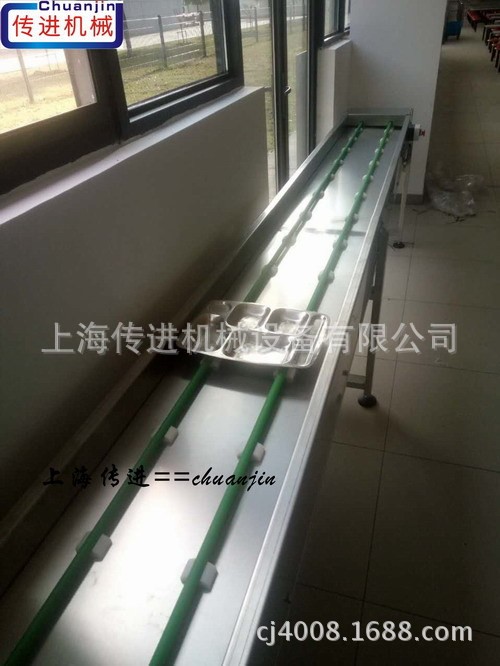 圆带餐盘输送机 台州单位食堂餐盘输送机 传进机械厨房收盘传送带图5
