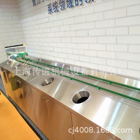 圆带餐盘输送机 台州单位食堂餐盘输送机 传进机械厨房收盘传送带图2