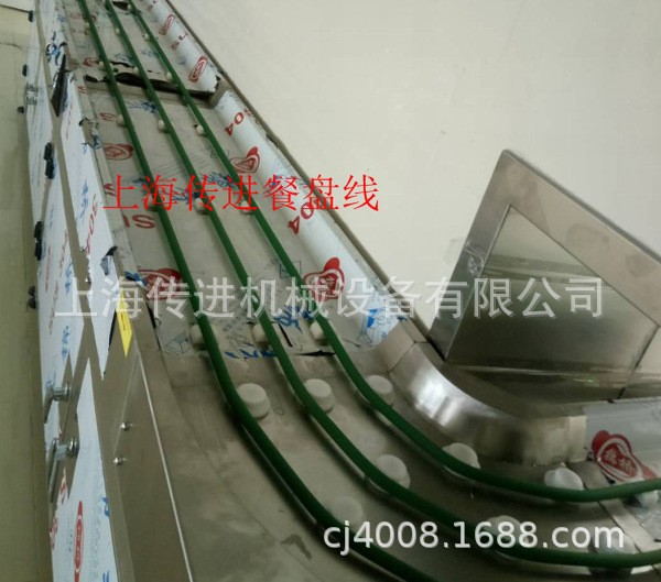 圆带餐盘输送机 台州单位食堂餐盘输送机 传进机械厨房收盘传送带