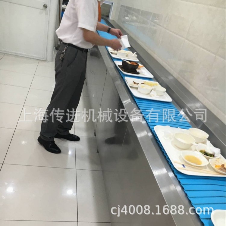 供应餐盘输送机 自由组装式餐盘回收输送机 校园餐厅餐具流水线图2