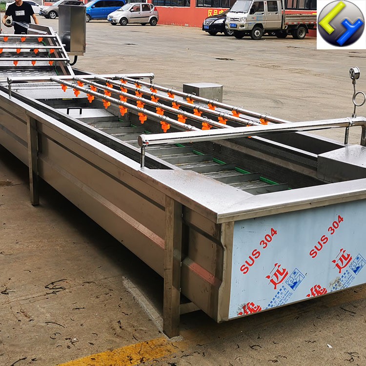 果蔬气泡清洗机 预制菜生产线设备 全自动半成品蔬菜加工机械图2