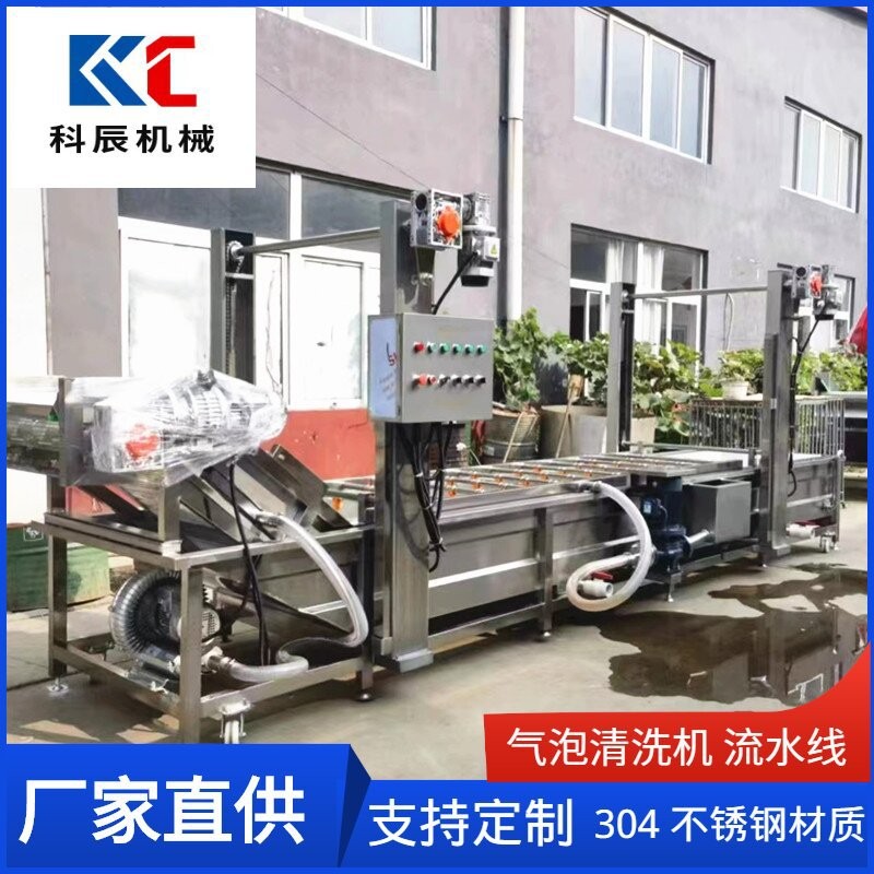 果蔬气泡清洗机流水线 西红柿辣椒气泡清洗机 玉米清洗风干生产线图2
